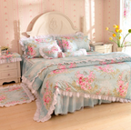 Princess style summer four-piece lace duvet cover Pi-Mart