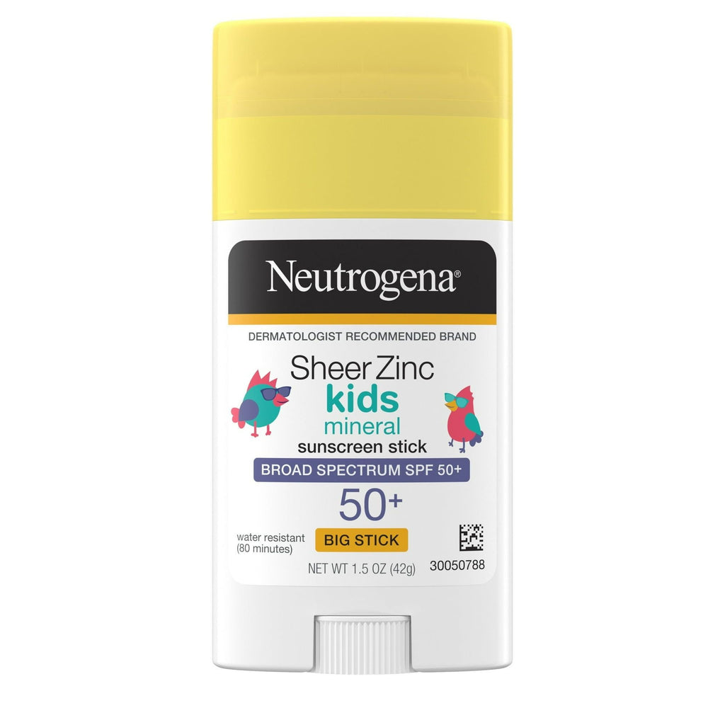 Neutrogena Sheer Zinc Kids Mineral Sunscreen Stick, SPF 50+, 1.5 oz