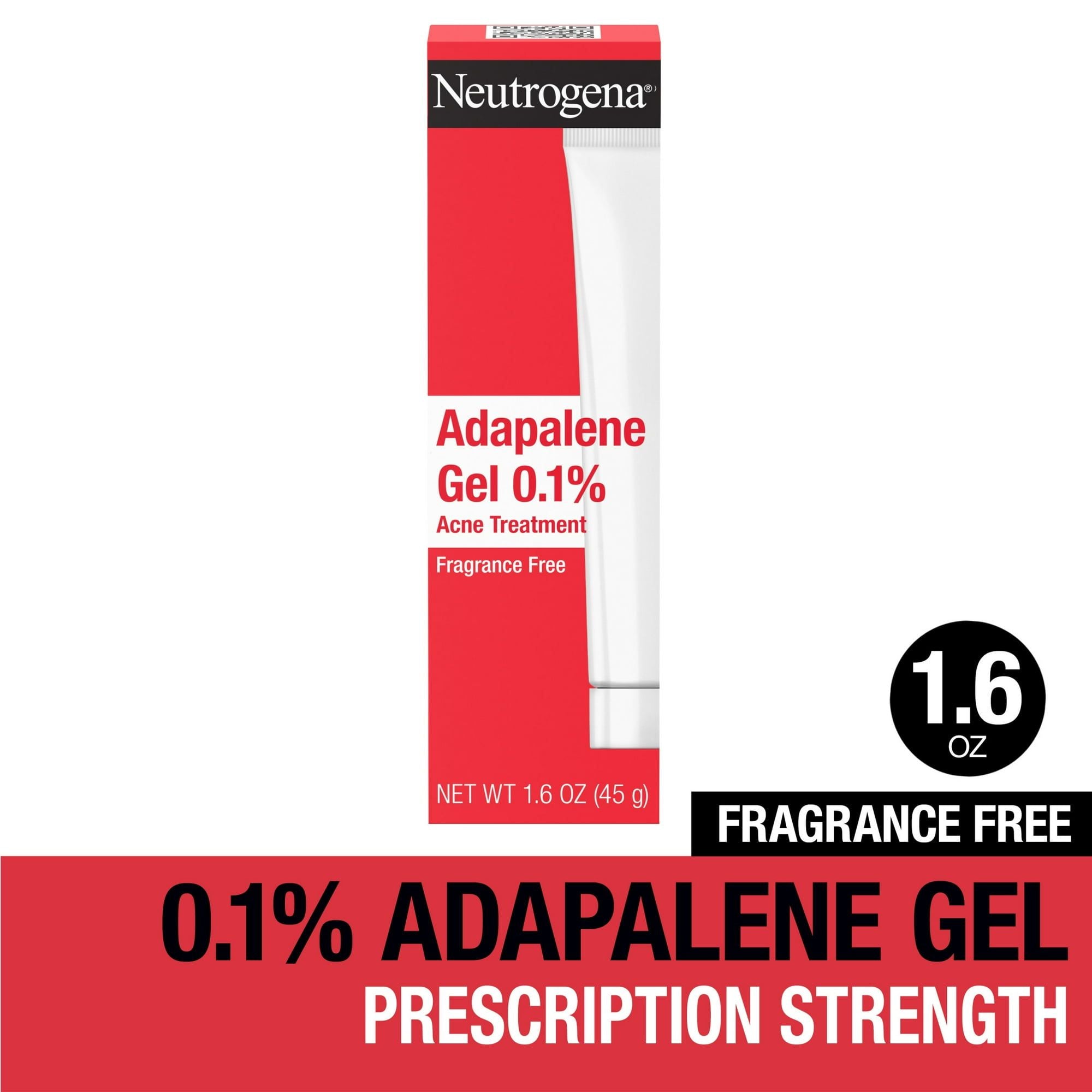 Neutrogena Adapalene Gel Acne Treatment, 0.1% Adapalene, 1.6 oz