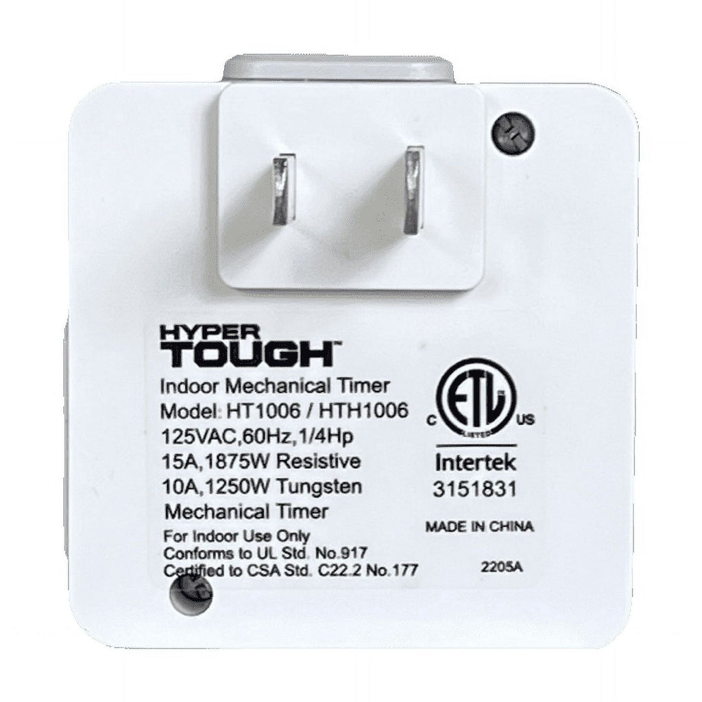 Hyper Tough Indoor Analog Mini Timer with 1 Polarized Outlet EasyOptionXY LLC