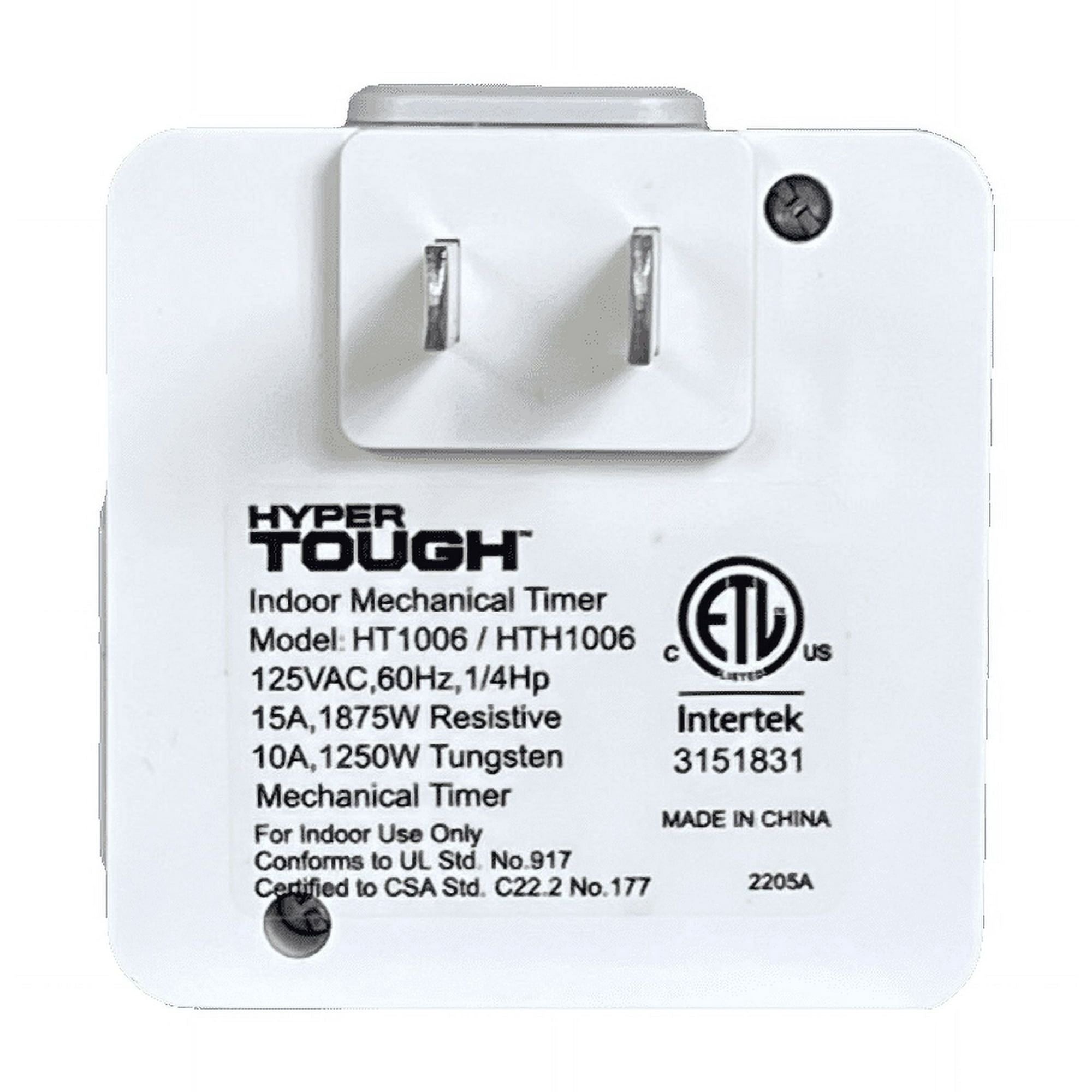 Hyper Tough Indoor Analog Mini Timer with 1 Polarized Outlet EasyOptionXY LLC
