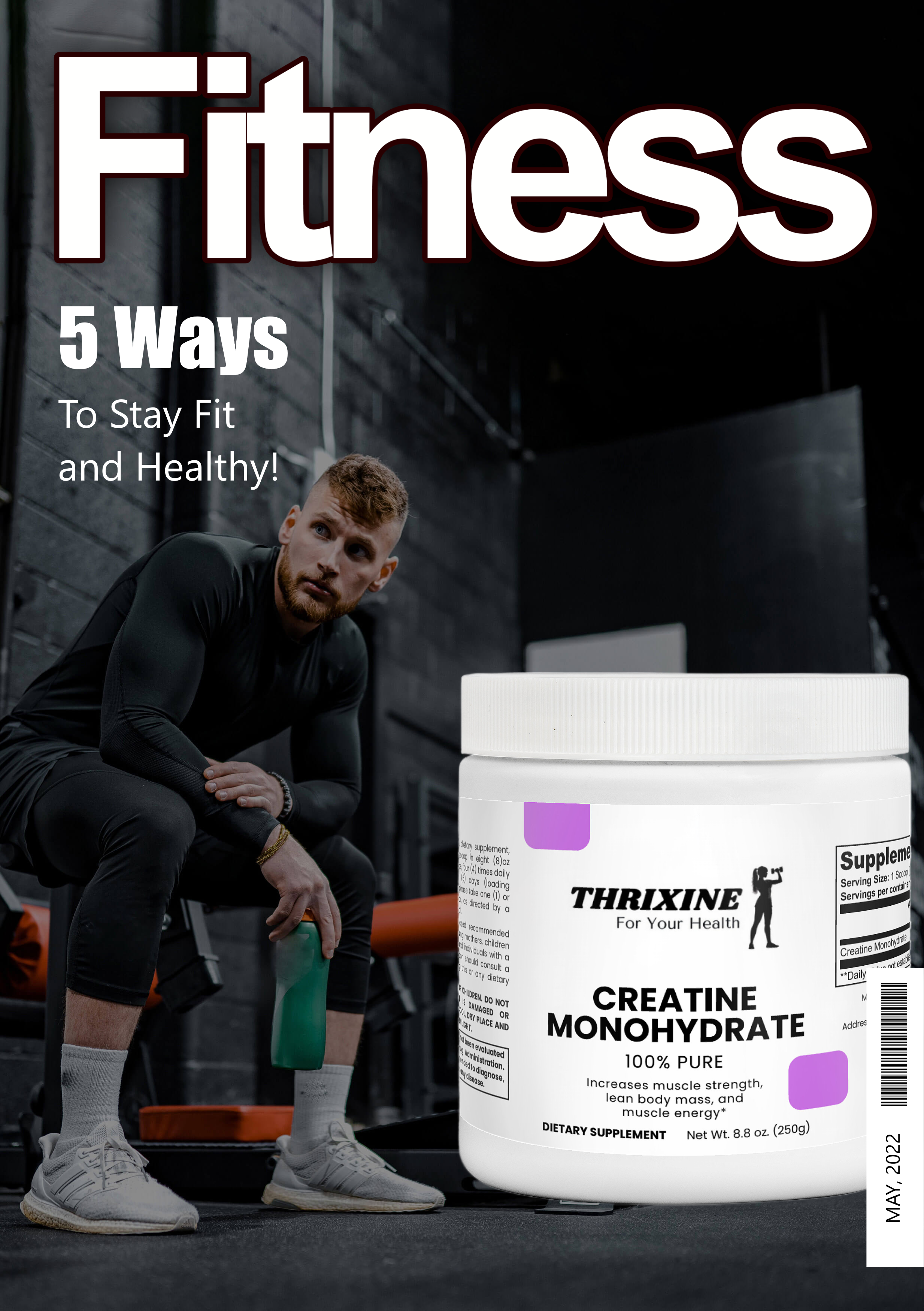 Thrixine Creatine Monohydrate - Made in USA THRIXINE