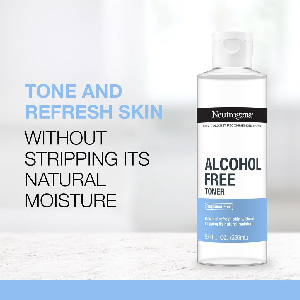 Neutrogena Alcohol-Free Daily Facial Toner, Skin Care for Face, Fragrance Free, 8 oz