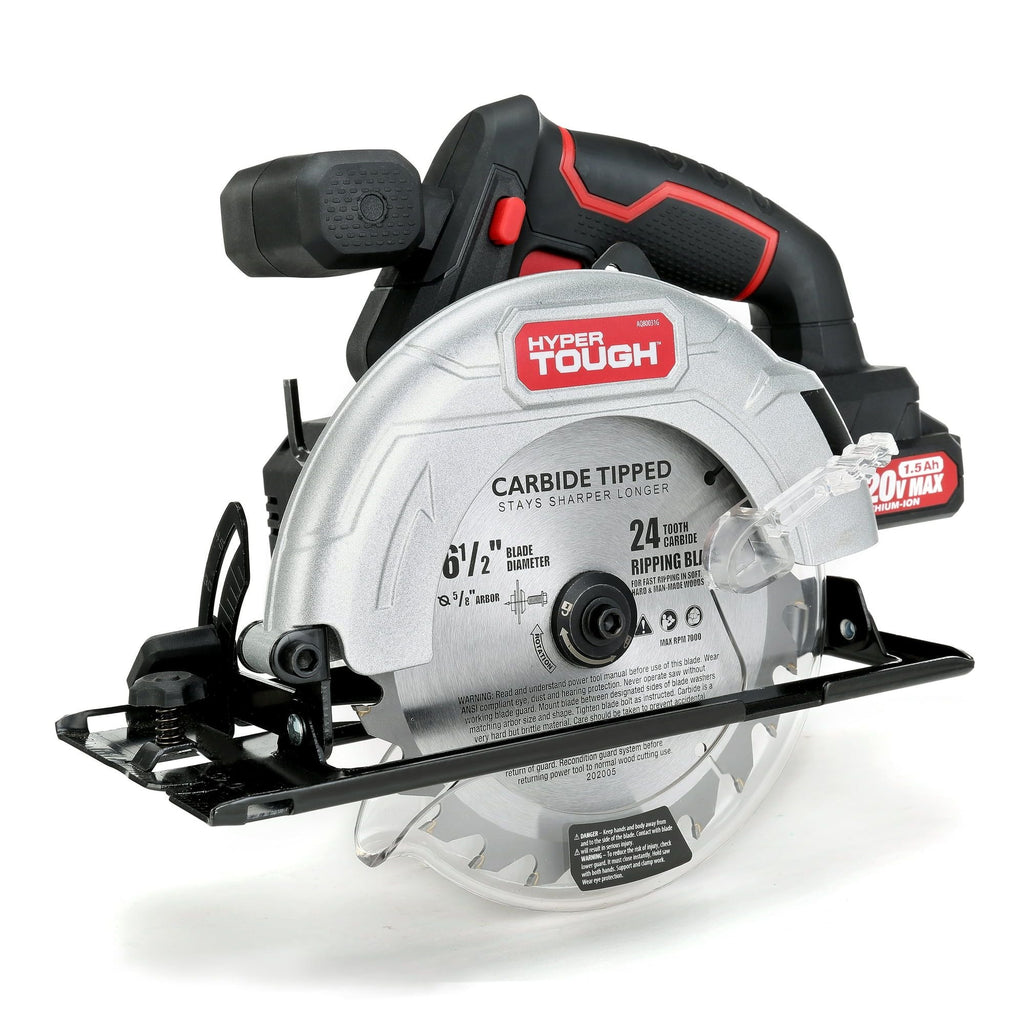 Hyper Tough 20V Cordless 1/2' 2-Speed Hammer Drill & Circular Saw Bundle, (2) 1.5Ah Lithium-Ion Batteries & (2) Chargers EasyOptionXY LLC