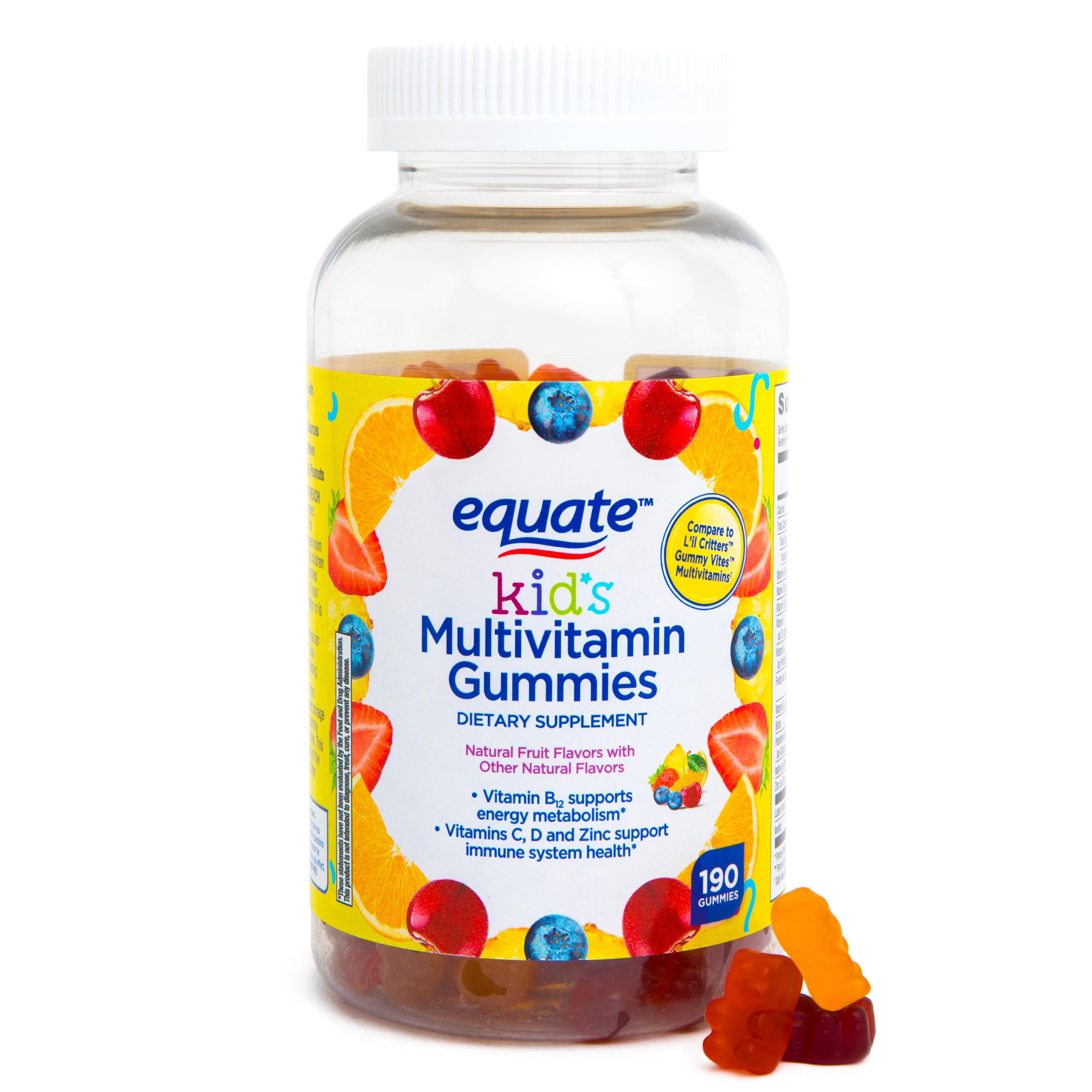 Equate Kid's Multivitamin Gummies Dietary Supplement; 190 Count
