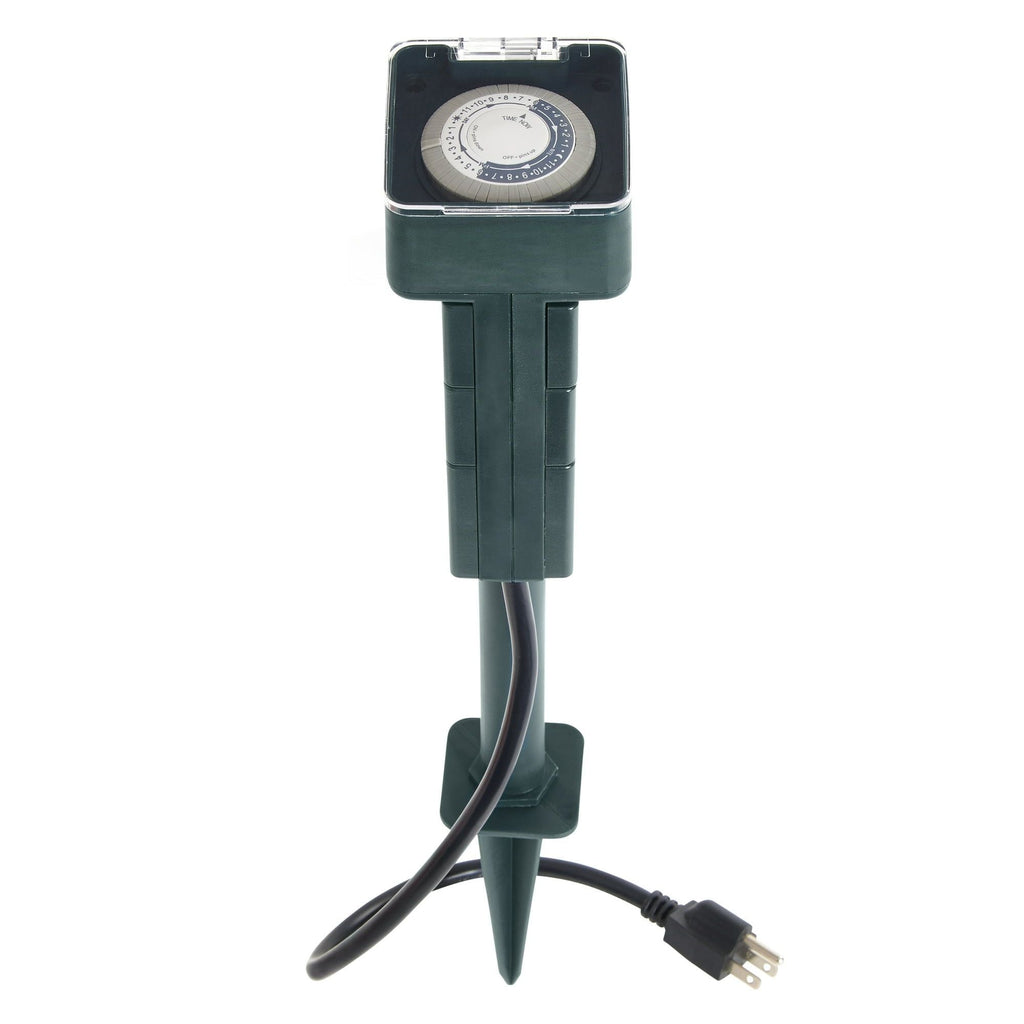 Hyper Tough, Six Outlet 3-Prong Grounded Stake Timer EasyOptionXY LLC