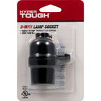 Hyper Tough 3-Way Lamp Socket, Black Finish, 52212, 1 piece