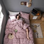Simple check sheet duvet cover Pi-Mart