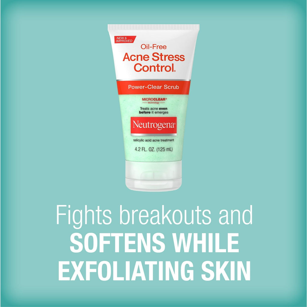 Neutrogena Oil-Free Acne Stress Control Power-Clear Face Scrub, Treatment, 4.2 fl. oz EasyOptionXY LLC