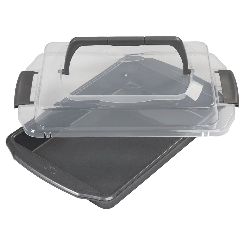 Wilton Bake It Better Steel Non-Stick Oblong Cake Pan with Lid, 13 x 9-inch EasyOptionXY LLC