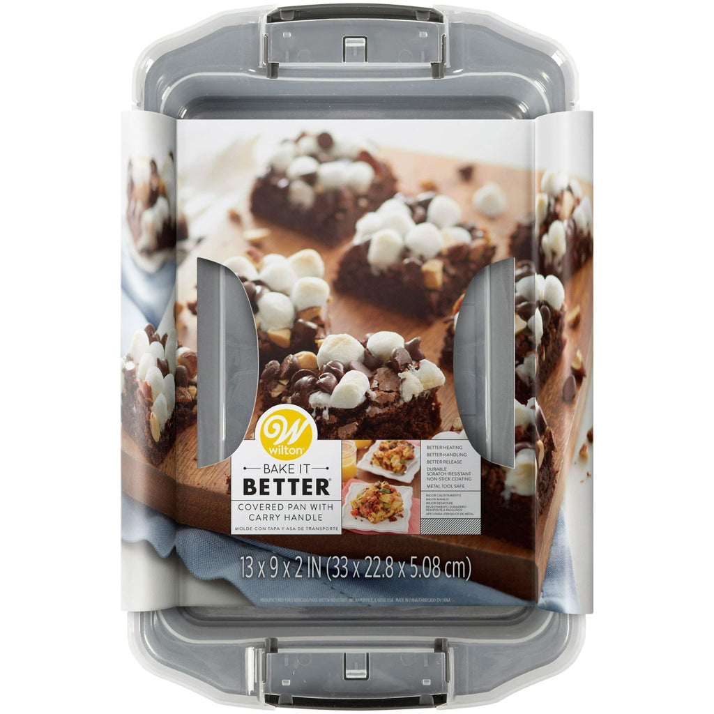 Wilton Bake It Better Steel Non-Stick Oblong Cake Pan with Lid, 13 x 9-inch EasyOptionXY LLC