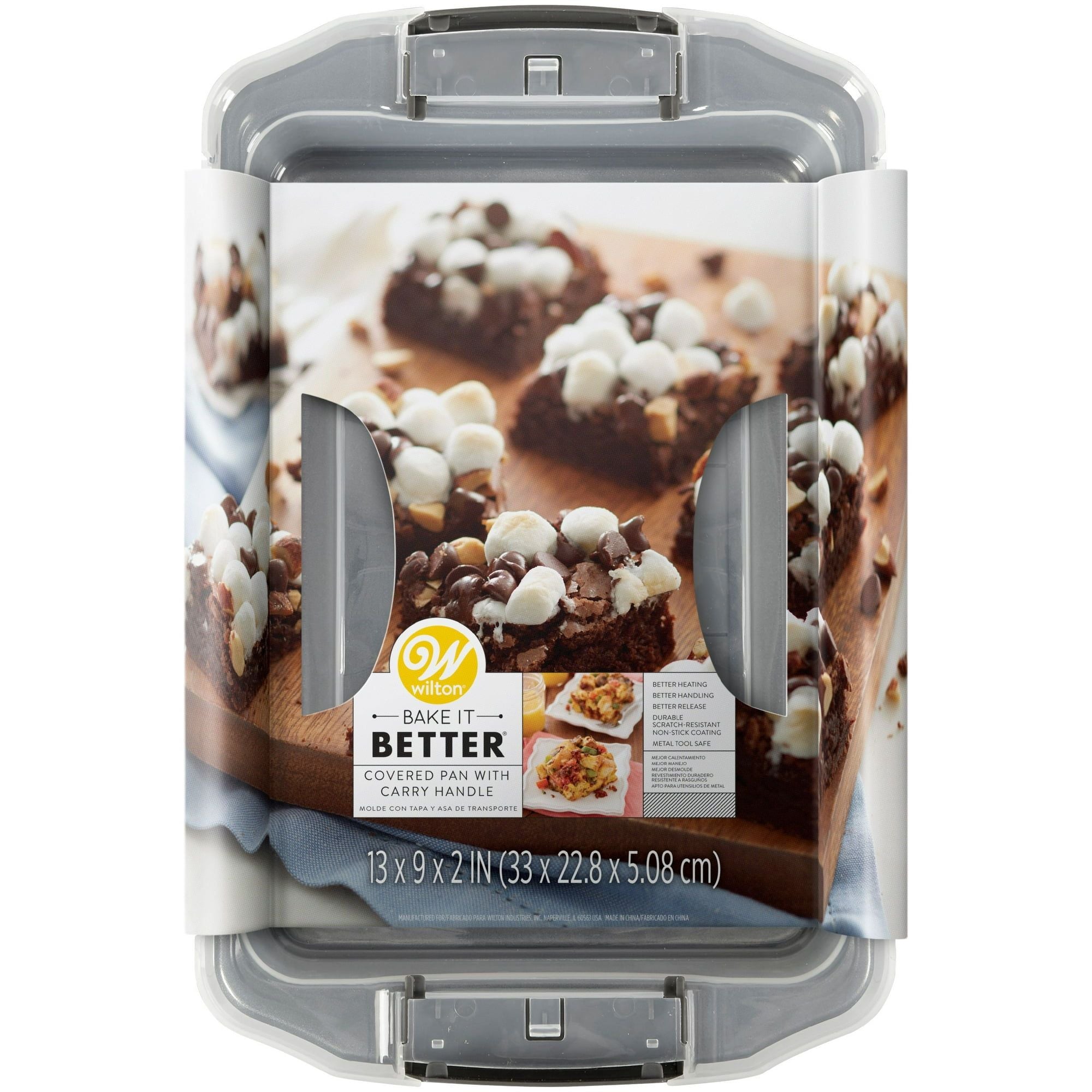 Wilton Bake It Better Steel Non-Stick Oblong Cake Pan with Lid, 13 x 9-inch EasyOptionXY LLC