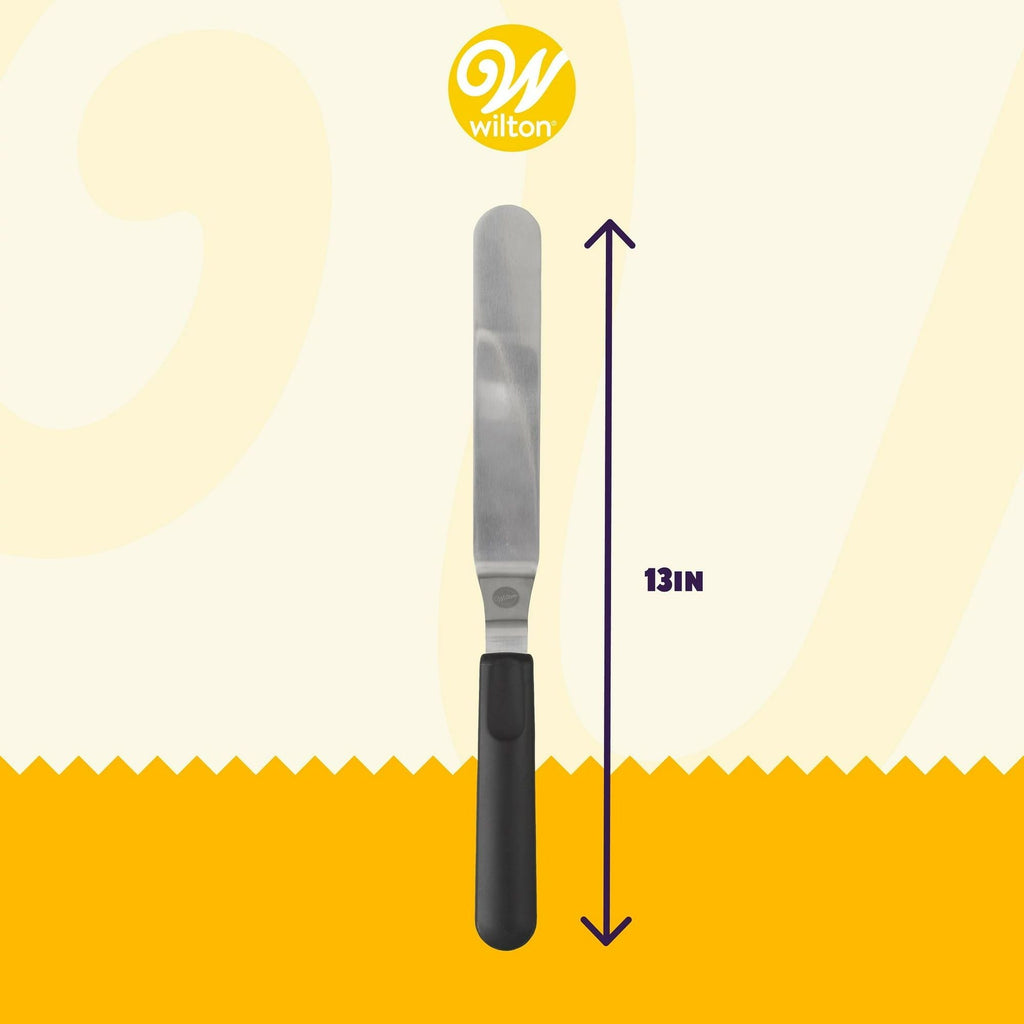 Wilton Angled Icing Spatula, 9-inch, Black & Silver EasyOptionXY LLC