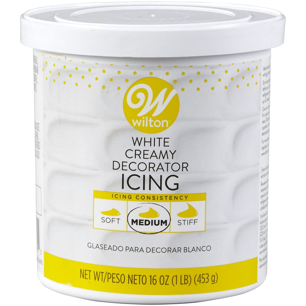 Wilton Ready-to-Use Medium Consistency White Buttercream Frosting, 16 oz. Tub