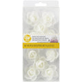 Wilton White Rose Wafer Icing Decorations, 0.35 oz, 10 Pieces