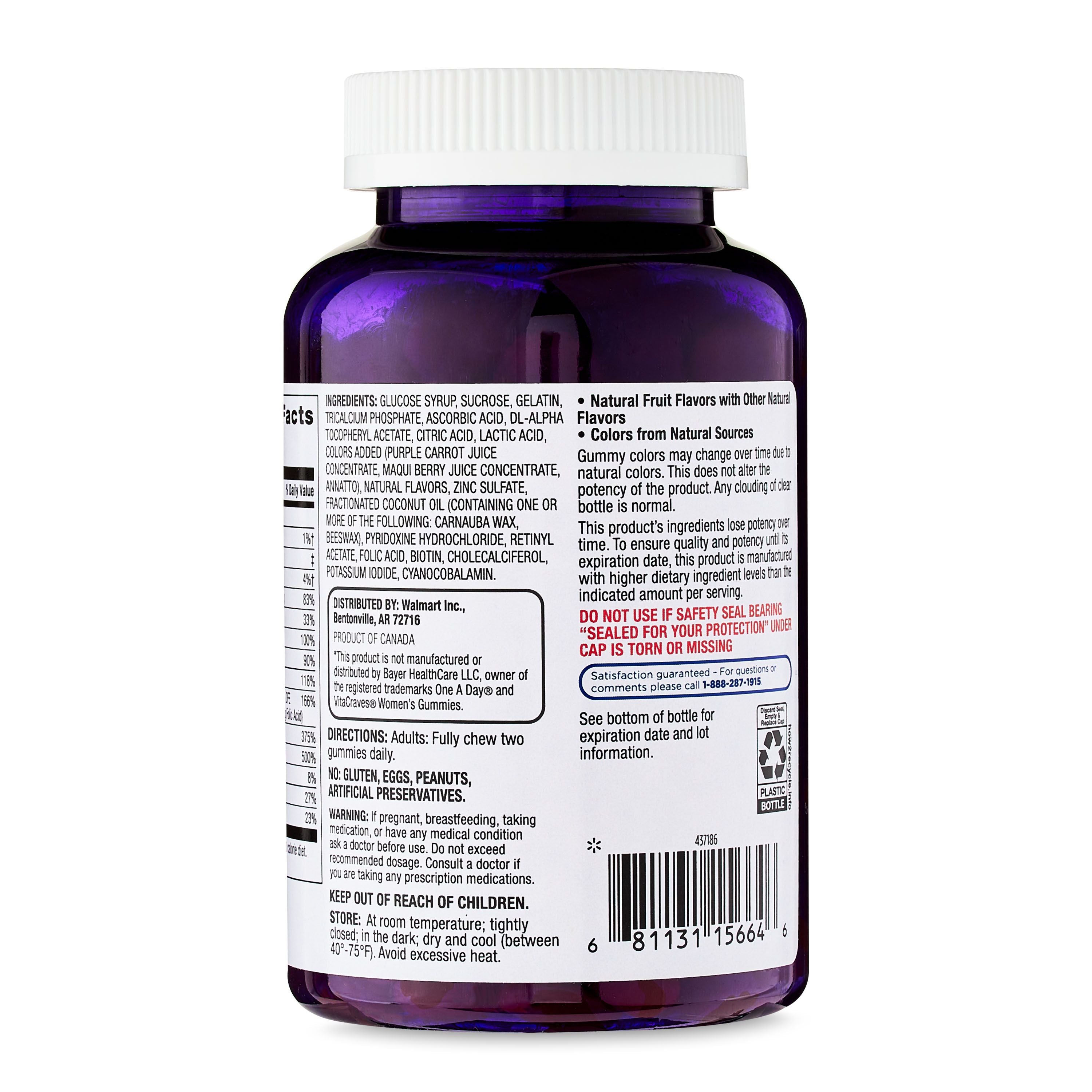 Equate Once Daily Women's Multivitamin Gummies; 150 Count