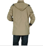 Spring thin Jacket jacket Men's casual outdoor waterproof breathable long hooded stand collar Jackets men 086