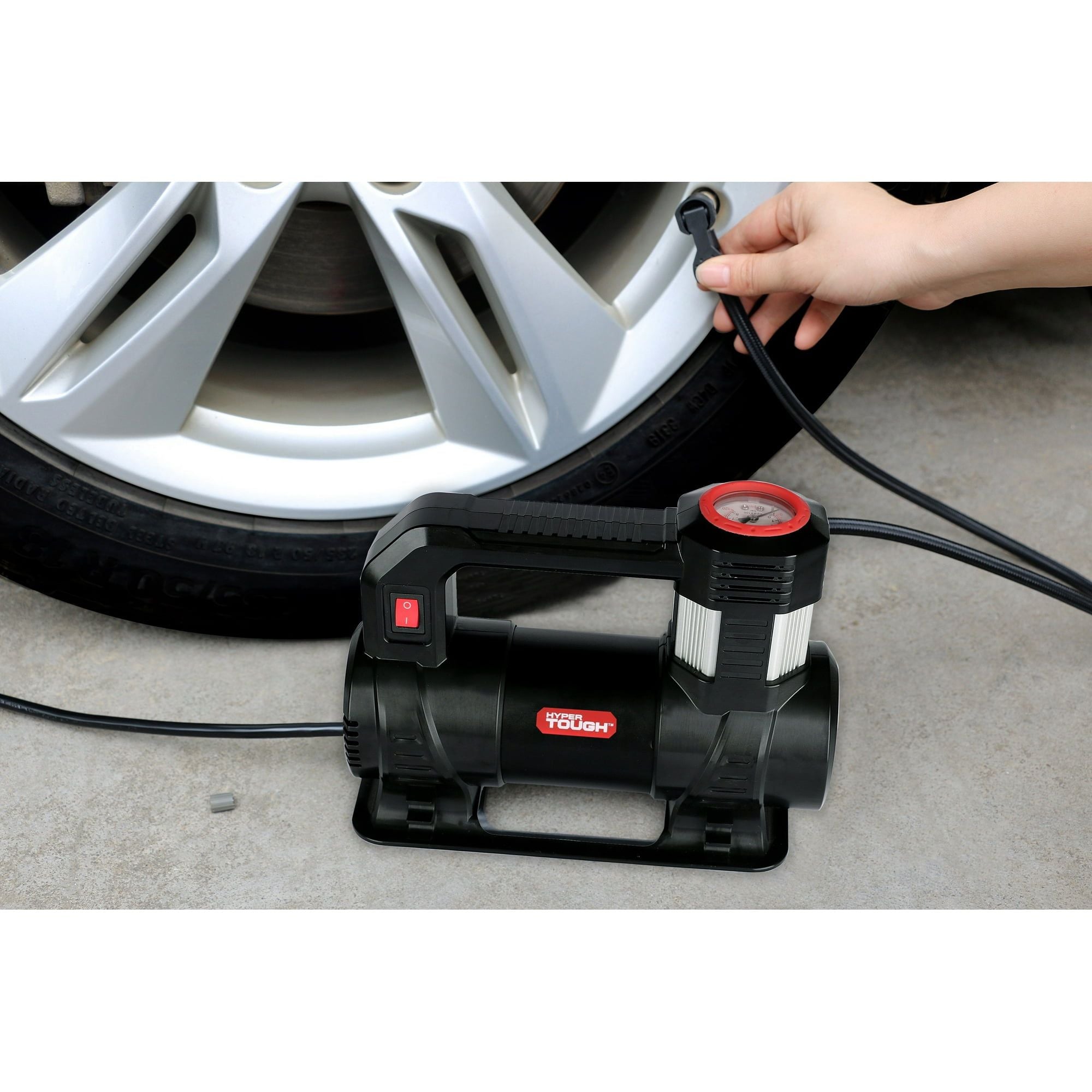 Hyper Tough AC120 Volts Tire and Multipurpose Inflator, Garage Inflator