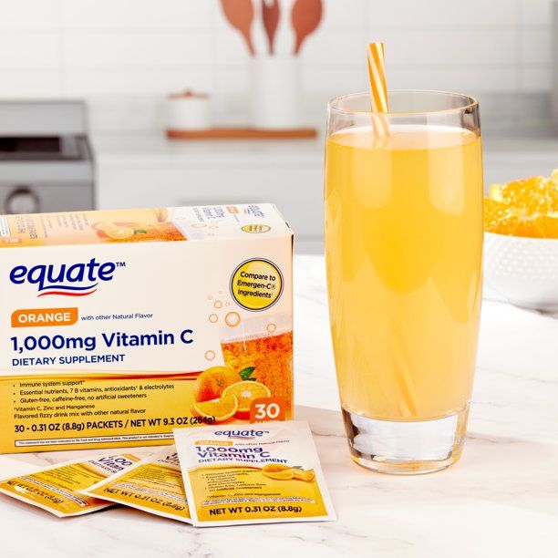 Equate 1000mg Vitamin C Powder Immune Support Drink Mix; 30 Count EasyOptionXY LLC