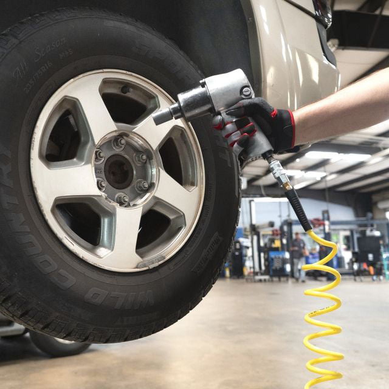 Hyper Tough 1/4" x 25' PU Recoil Air Hose with 1/4' MNPT- Most Light Weight, Flexible & Reliable Hose EasyOptionXY LLC