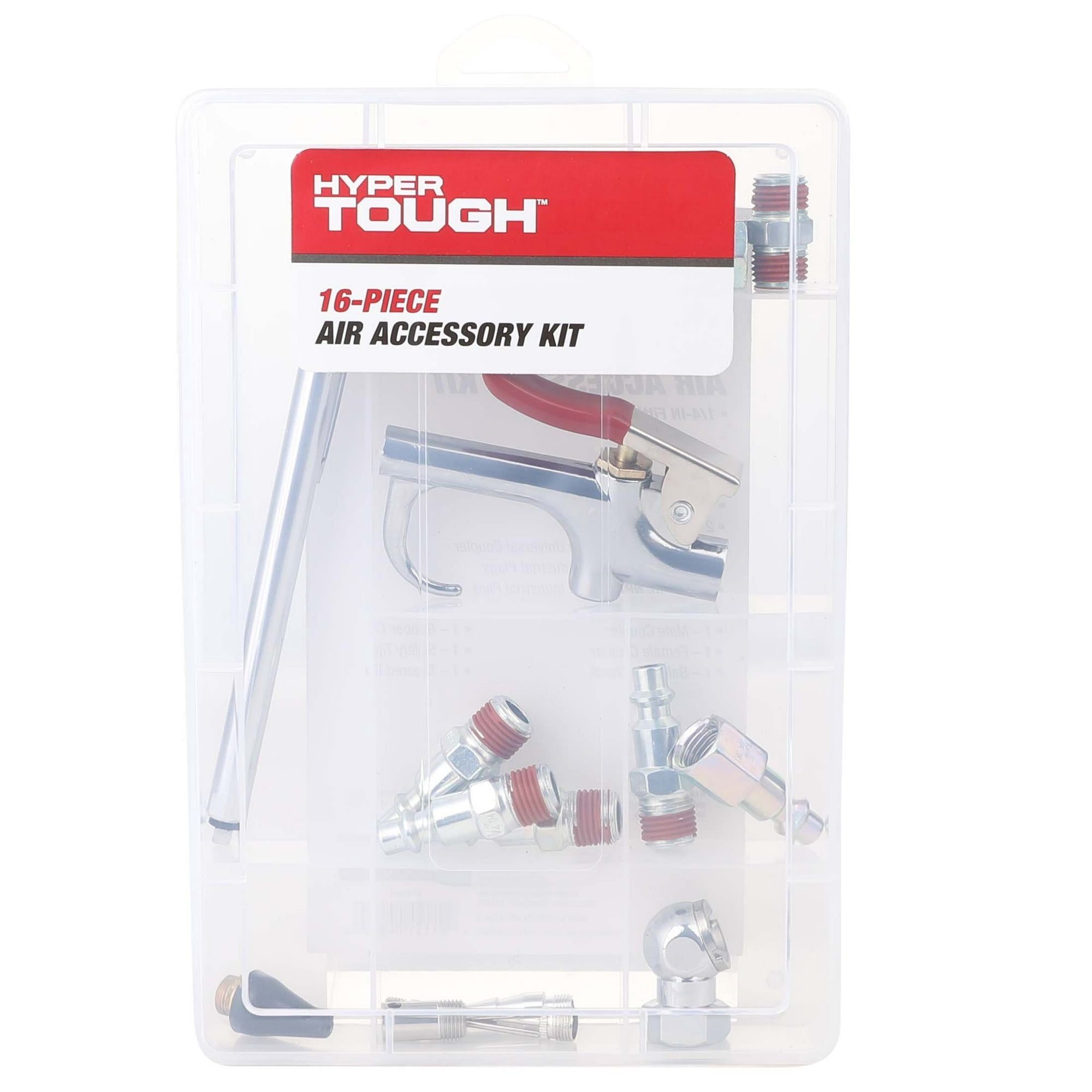 Hyper Tough 16-Piece Portable Steel Accessory Kit for Air Compressors, 41-226HT, Assembled Product Weight: 0.788lbs EasyOptionXY LLC