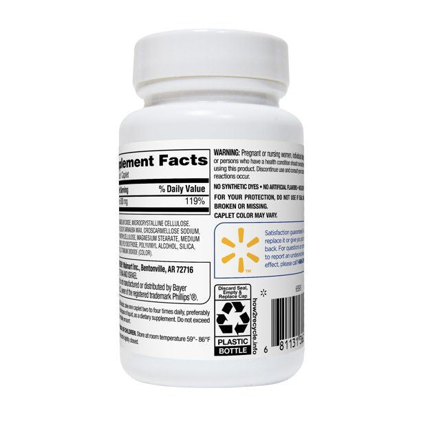 Equate Magnesium Laxative Caplets Dietary Supplement; 500 mg; 55 Count EasyOptionXY LLC