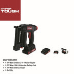 Hyper Tough 20V Brad Nail Gun and Stapler. 2.0Ah Lithium-ion Battery Powered, 25004.1