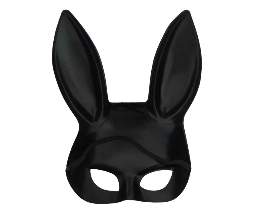 Fashion Black Rabbit Ear Half Face Mask Pi-Mart