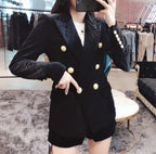 Velvet diamond retro small suit women Pi-Mart