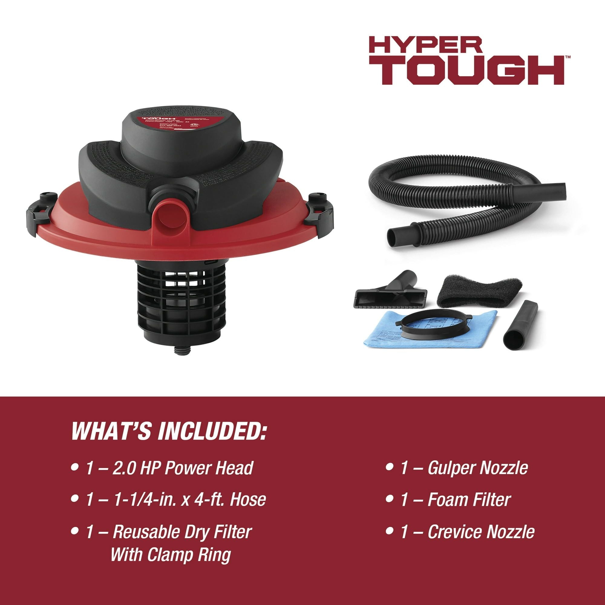 HyperTough 5 Gallon Wet/Dry Vacuum Powerhead Bucket Head Converter