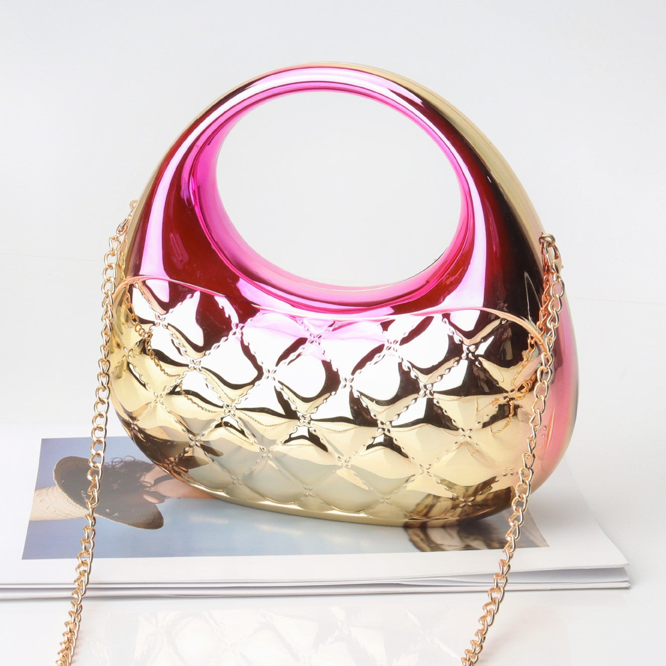 Shell Glossy Acrylic Bag, Shinny Dinner Colorful Bag Evening Clutch Purse Casual, Clutch Purse Party, Prom Bag, Party Purse, Prom Bags Clutch, - SJB-DIAMOND ELITES