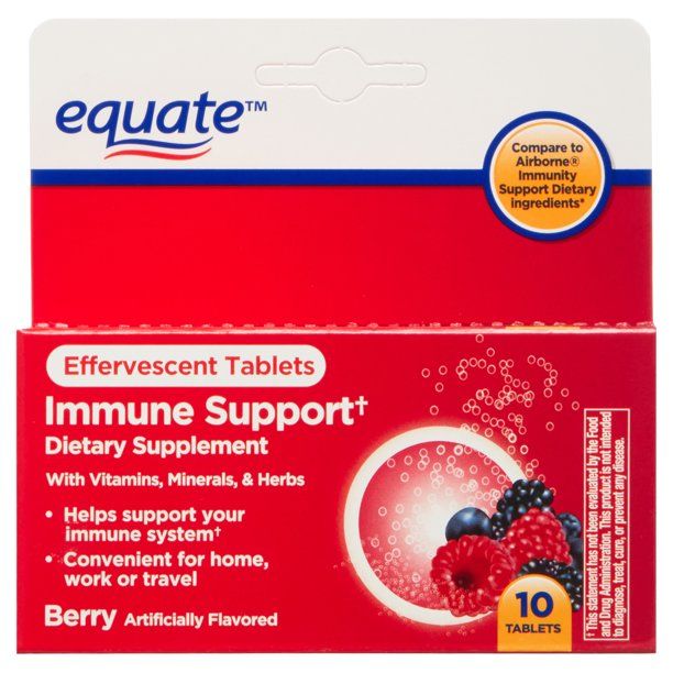 Equate Immune Support Dietary Supplement; Berry; 10 Count