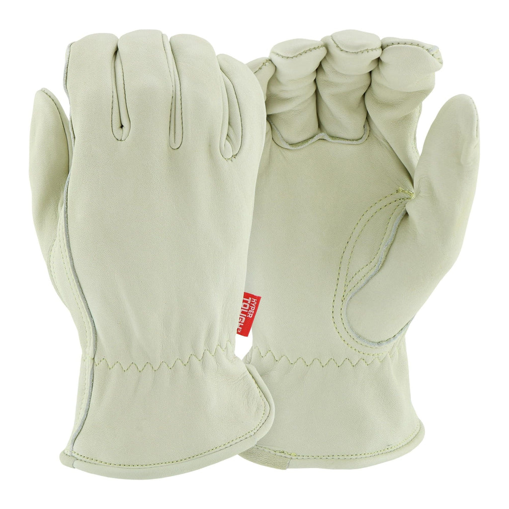 Hyper Tough Premium Cowhide Safety Workwear Leather Gloves; Water Resistant, Large EasyOptionXY LLC