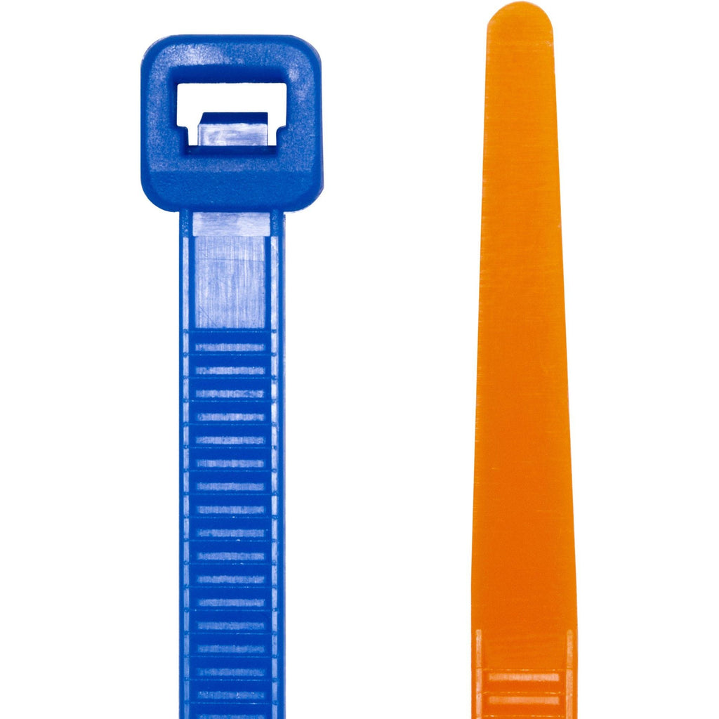 Hyper Tough 4in. Assorted Color Zip Ties 100 Pack, 18lb. Tensile Strength, Nylon Mount Cable Ties, Resealable Bag, 38100