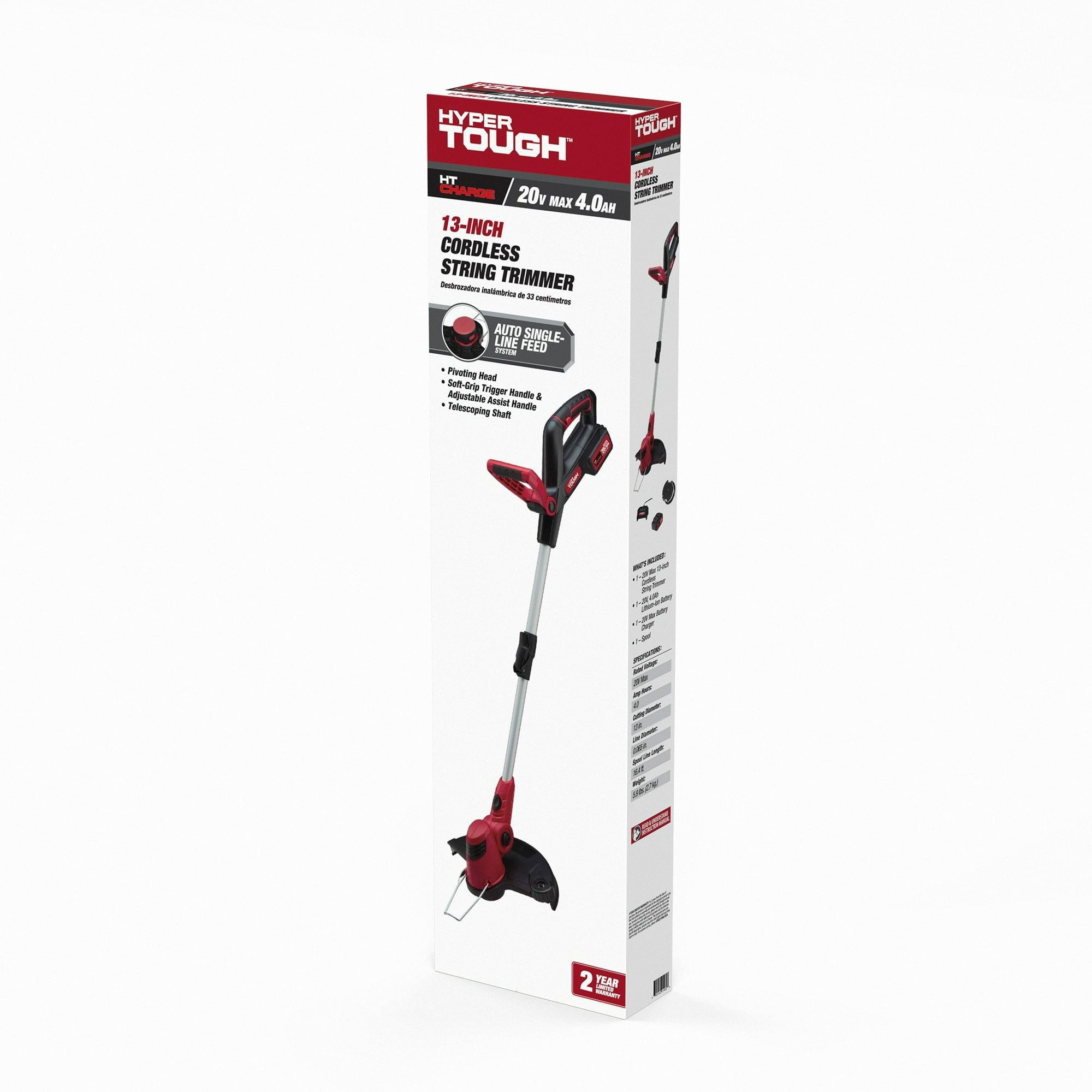 Hyper Tough 20V Max Cordless 13-inch Battery Powered String Trimmer, HT22-401-03-05 EasyOptionXY LLC