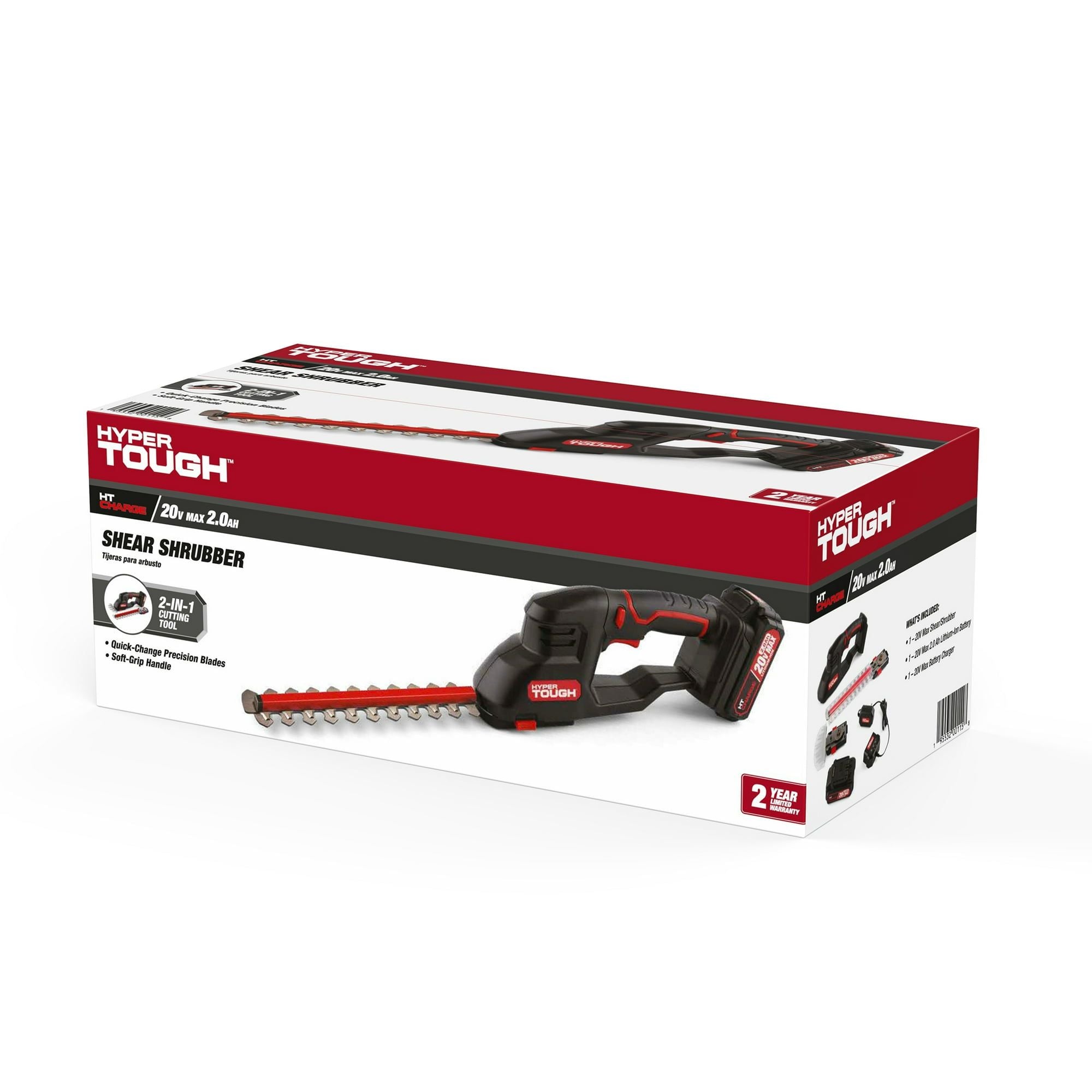 Hyper Tough 20V Cordless 5" Shear/ 9" Shrubber, with Battery and Charger; HT13-401-003-02
