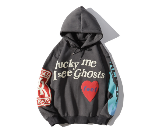 Graffiti alphabet print hoodie sweatshirt Pi-Mart