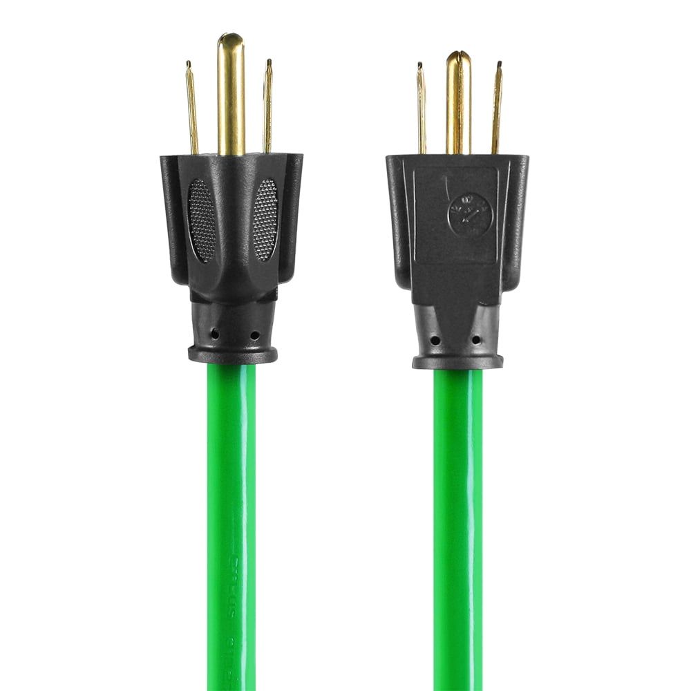 Hyper Tough 25FT 16AWG 3 Prong Hi-Vis Green Single Outlet Outdoor Extension Cord, 13 amps