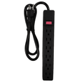 Hyper Tough 6 Outlets Power Strip with 2.5 ft Cord,15A, 125V,Black