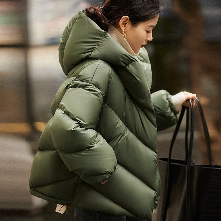 Hooded Small Puffer Jacket Coat Pi-Mart