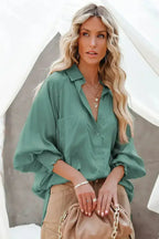 Spring And Autumn New Lapel Shirts Thin Mid Length Striped Casual Long - SJB-DIAMOND ELITES