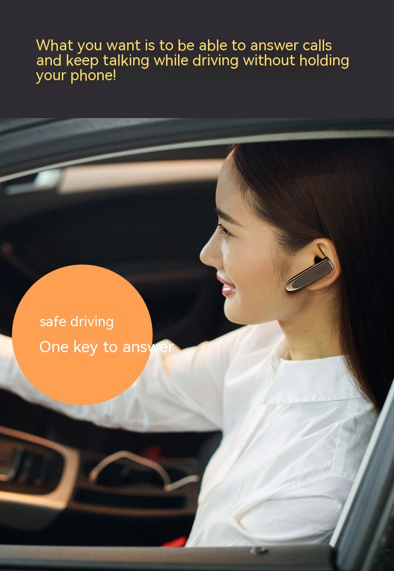 Bluetooth Headset Bluetooth 5.0 Earpiece Dual Mic Noise Cancelling Bluetooth Earpiece 16Hrs Talktime Wireless Headset Hands-Free Earphone for Truck Driver Handsfree Headphones Mini Wireless Earphone Earbud Earpiece Stevvex