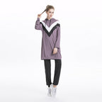Casual Color Matching Hooded Sports Sweatshirt Suit Pi-Mart
