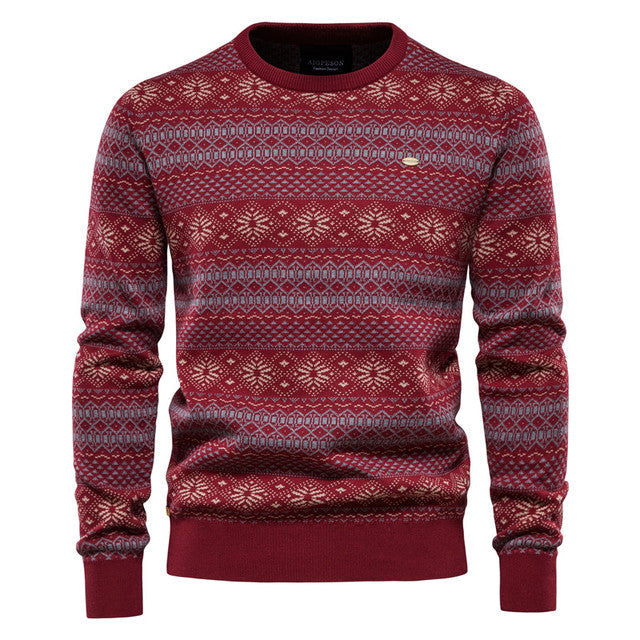 Spliced Cotton Men's Sweater Pi-Mart