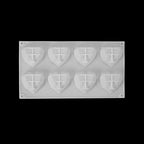 1/8 Cavity 3D Diamond Love Heart Shape Mold Silicone Chocolate Cookie Muffin Baking Tool Sponge Mousse Dessert Cake Decorating Diamond Heart Love Shape Silicone Mousse Cake Dessert Chocolate Molds Tray White Red Stevvex