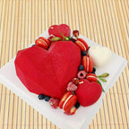 1/8 Cavity 3D Diamond Love Heart Shape Mold Silicone Chocolate Cookie Muffin Baking Tool Sponge Mousse Dessert Cake Decorating Diamond Heart Love Shape Silicone Mousse Cake Dessert Chocolate Molds Tray White Red Stevvex