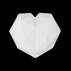 1/8 Cavity 3D Diamond Love Heart Shape Mold Silicone Chocolate Cookie Muffin Baking Tool Sponge Mousse Dessert Cake Decorating Diamond Heart Love Shape Silicone Mousse Cake Dessert Chocolate Molds Tray White Red Stevvex