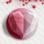 1/8 Cavity 3D Diamond Love Heart Shape Mold Silicone Chocolate Cookie Muffin Baking Tool Sponge Mousse Dessert Cake Decorating Diamond Heart Love Shape Silicone Mousse Cake Dessert Chocolate Molds Tray White Red Stevvex