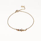 Sterling Silver 14K Gold Plated Zircon Bracelet