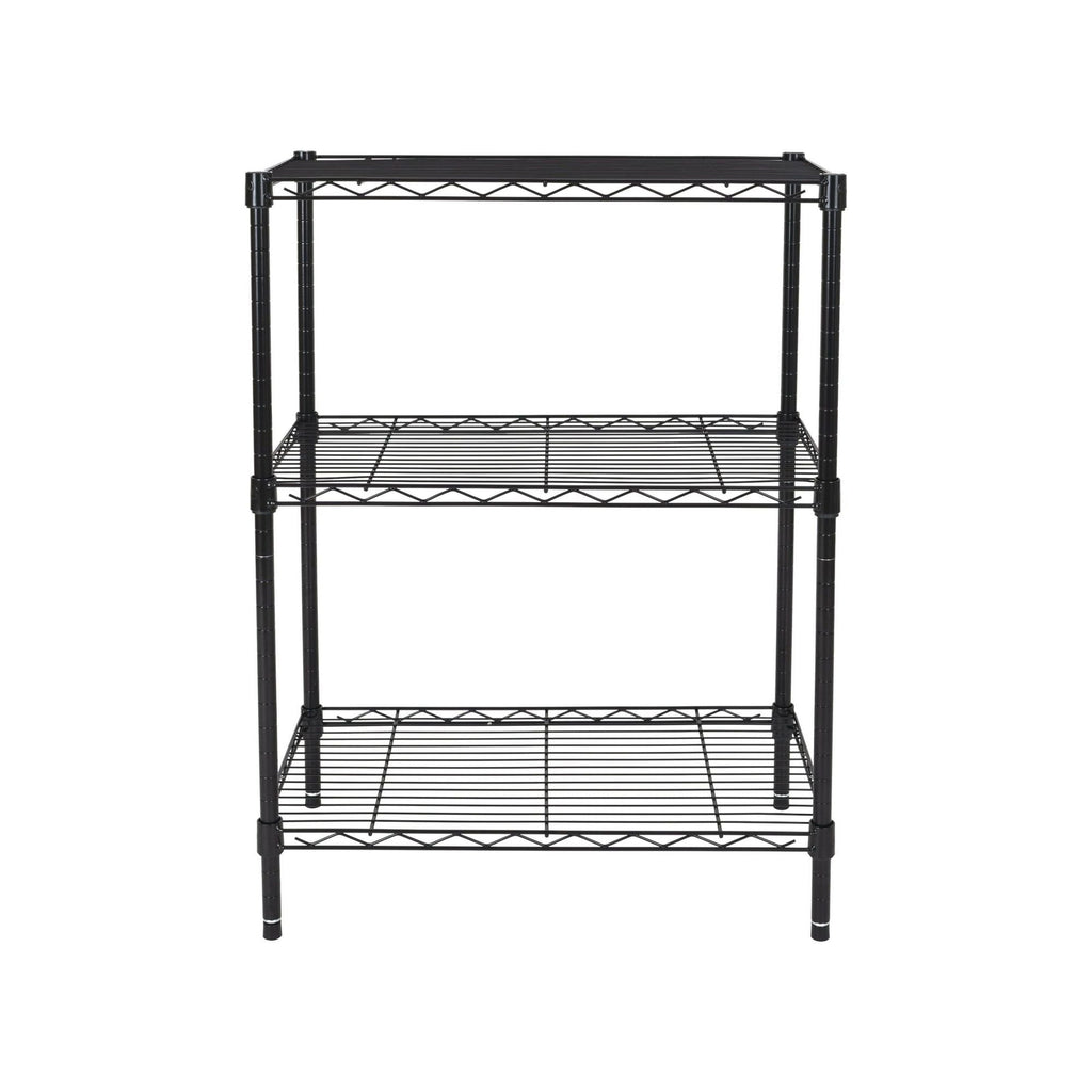 Hyper Tough 3-Tier Multipurpose Wire Shelving Rack, Black Color,750lbs Load Capacity, for Adult